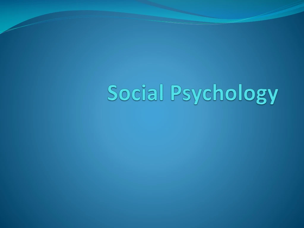 social psychology n.