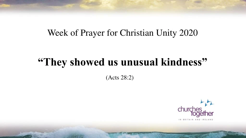 week of prayer for christian unity 2020 n.