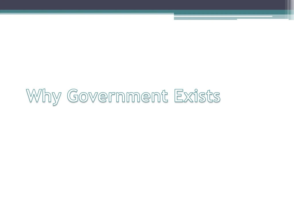 why government exists n.