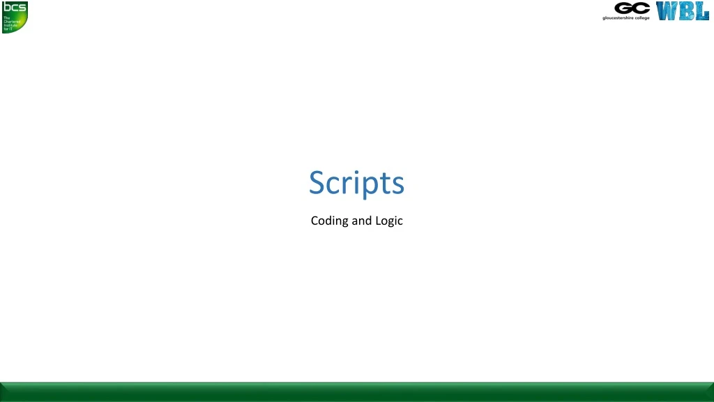 scripts n.
