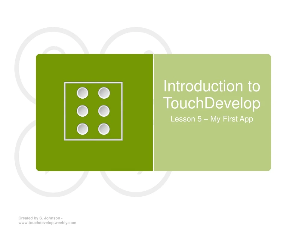 introduction to touchdevelop n.