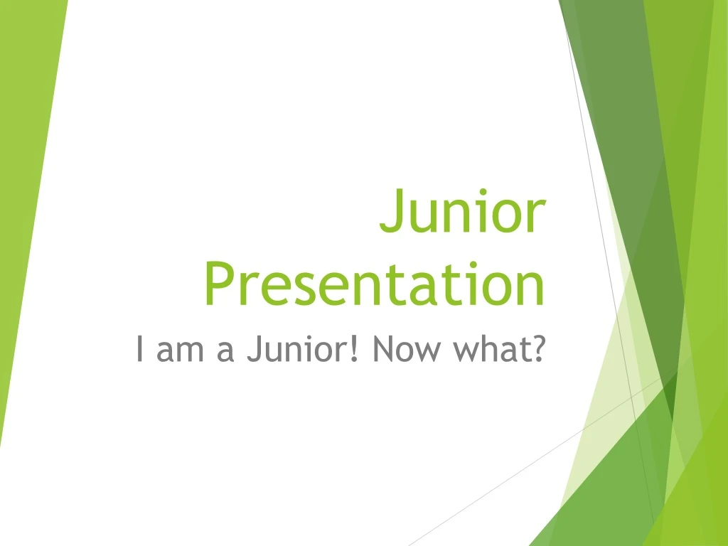 junior presentation day