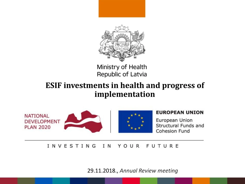 esif investments in health and progress of implementation n.