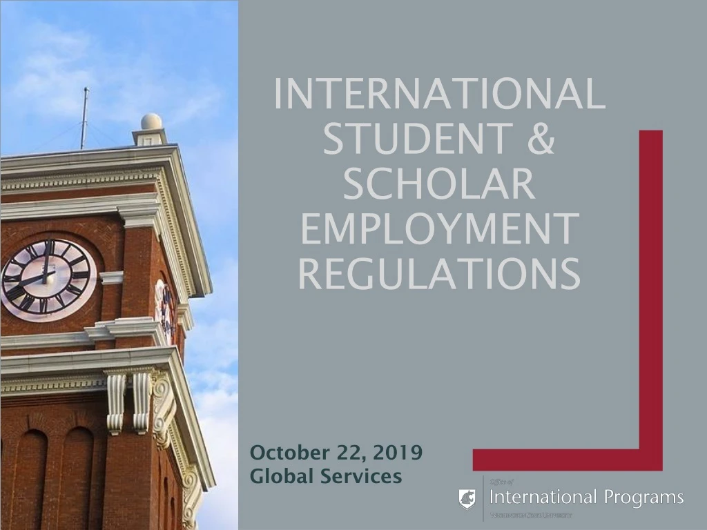 international student scholar employment regulations n.