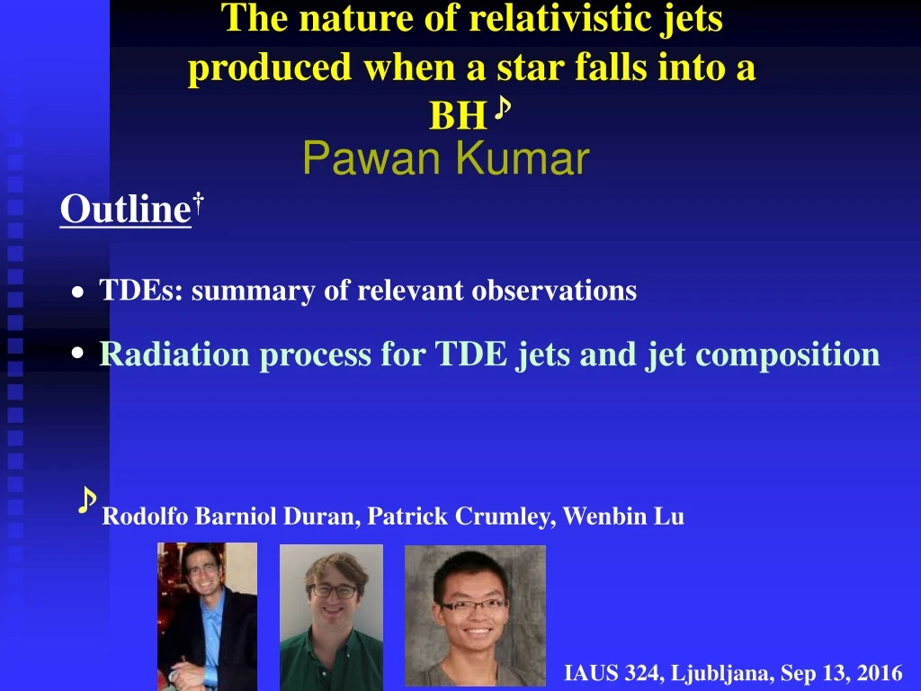 the nature of relativistic jets produced when n.