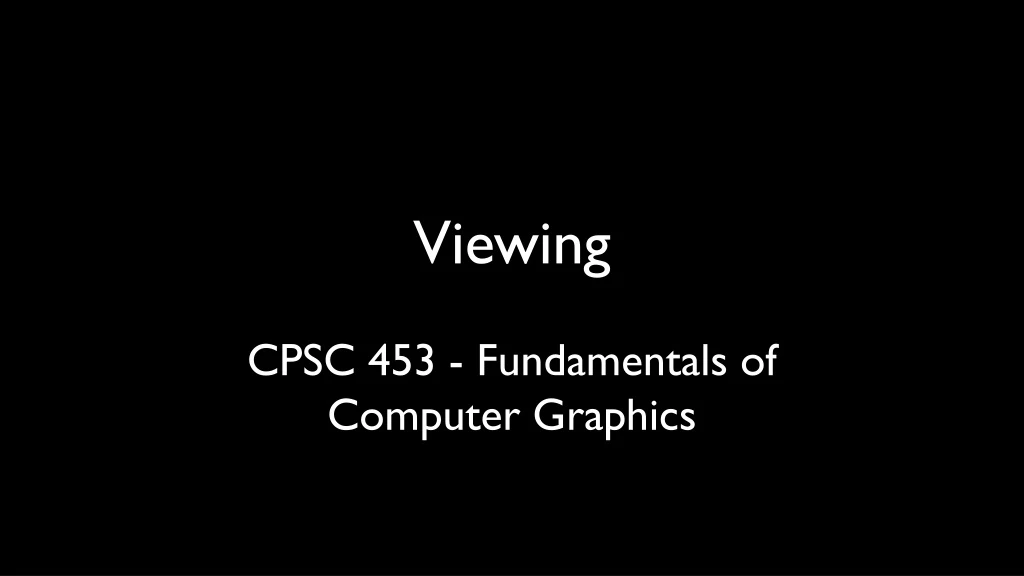 viewing n.