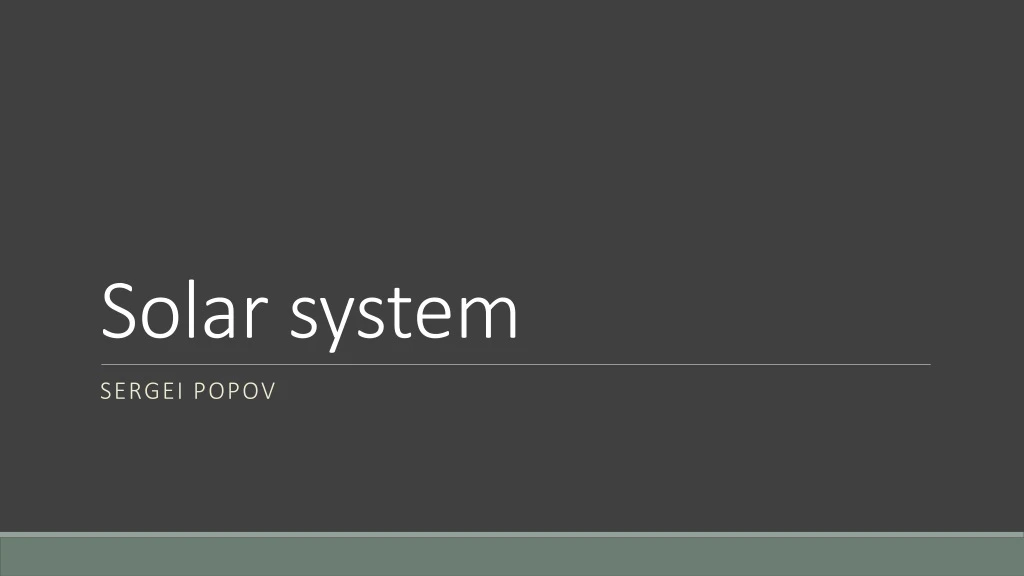 solar system n.