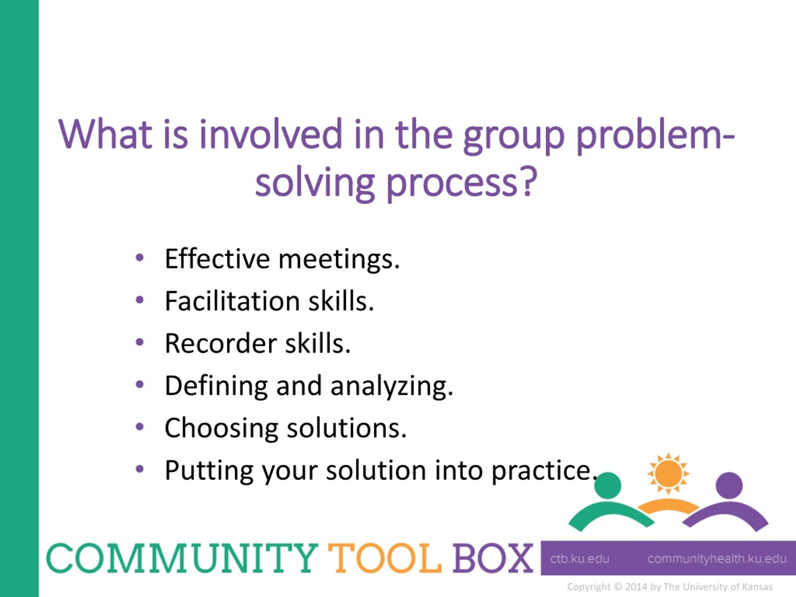 the group problem solving process