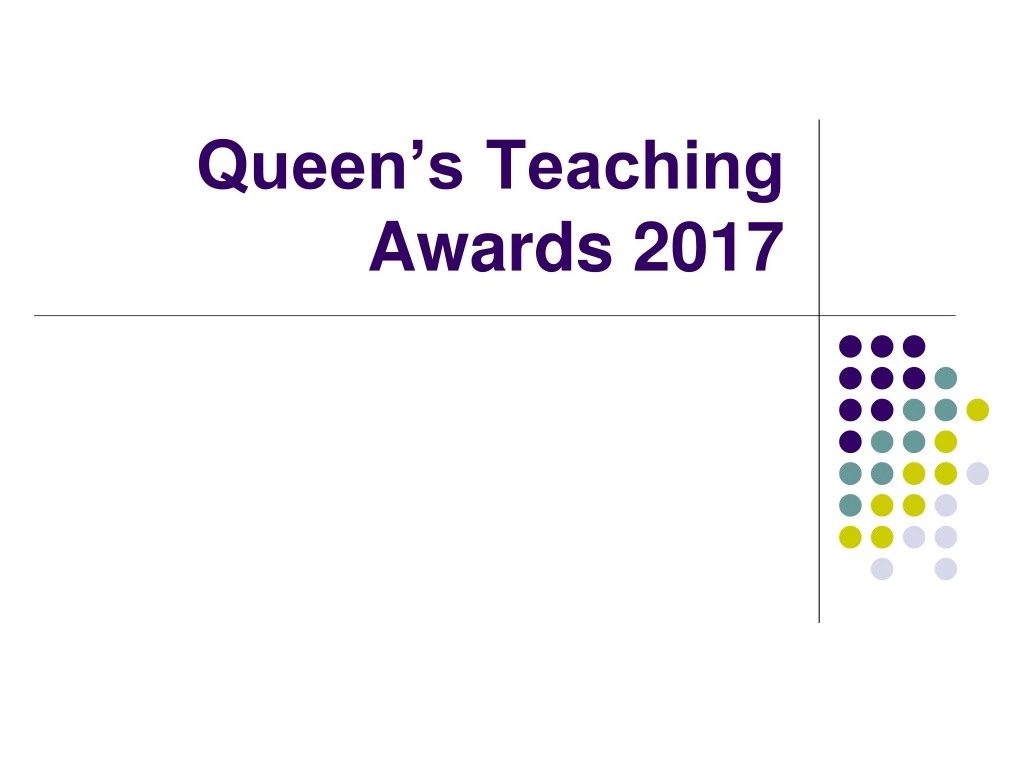 queen s teaching awards 2017 n.