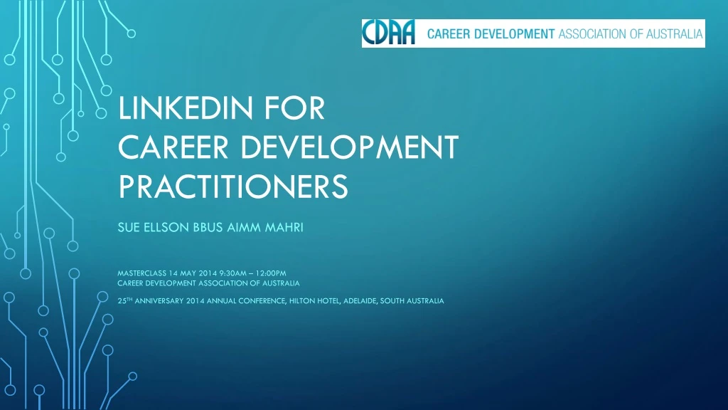 linkedin for career development practitioners n.
