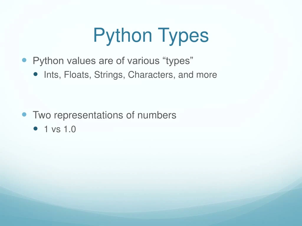 PPT - Python Types PowerPoint Presentation, free download - ID:8921464