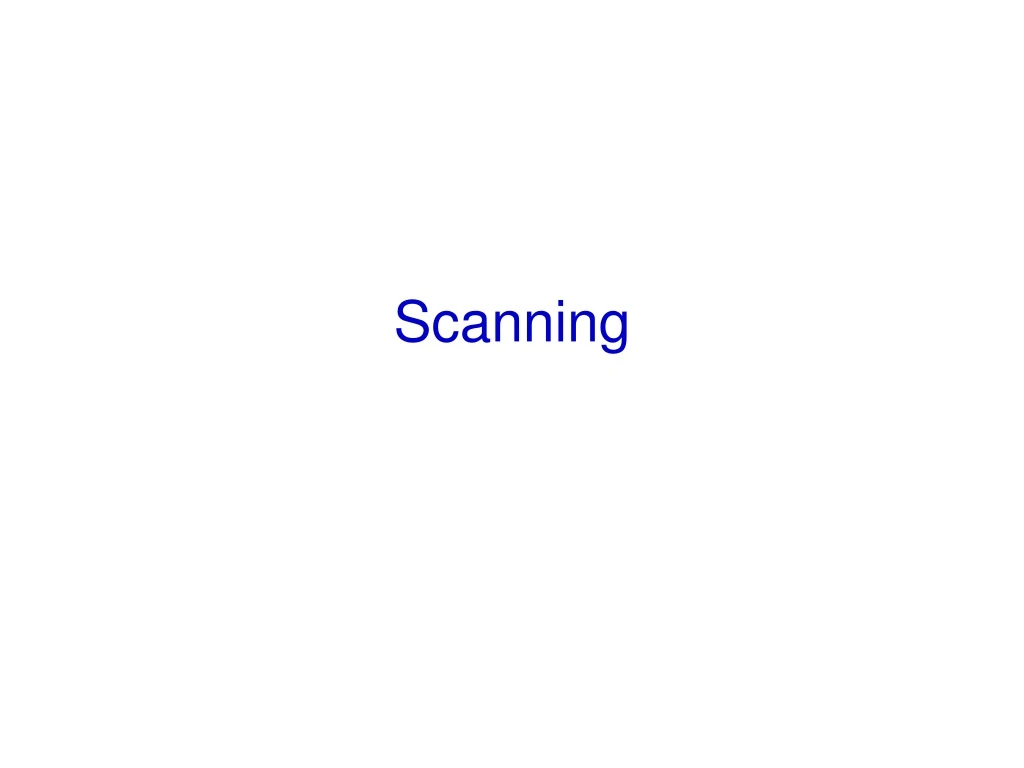 scanning n.