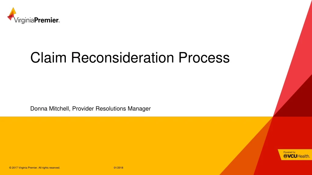 PPT Claim Reconsideration Process PowerPoint Presentation, free