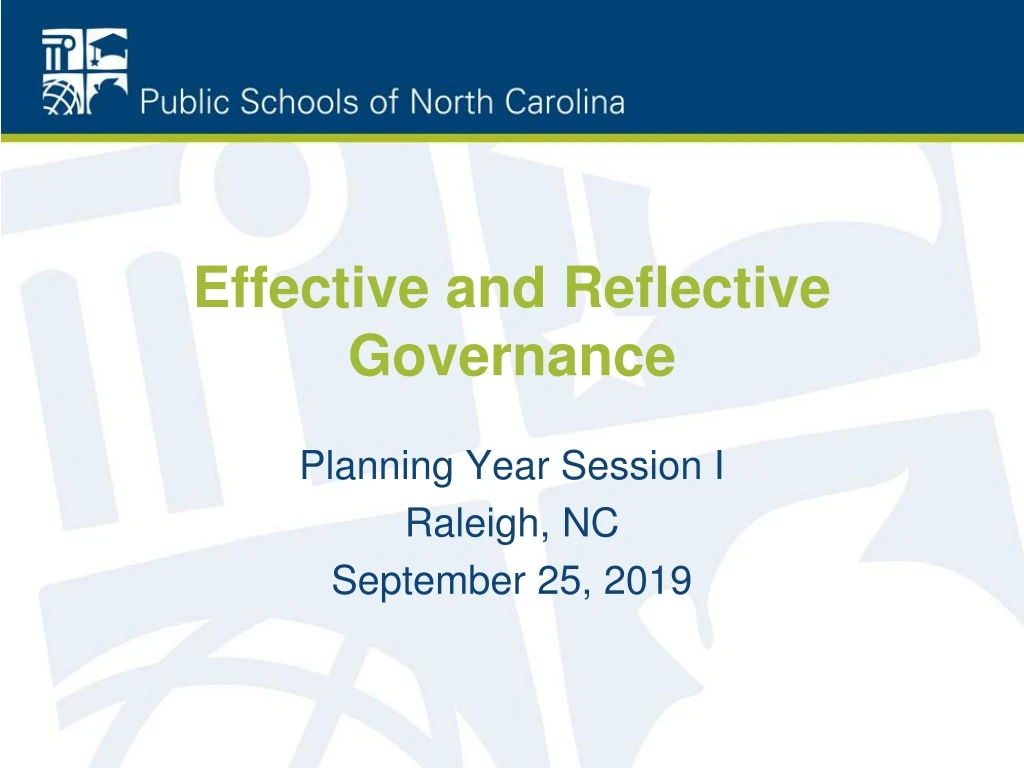 effective and reflective governance n.
