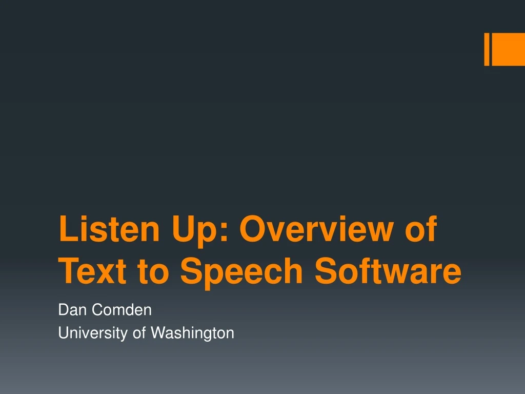 listen up overview of text to speech software n.