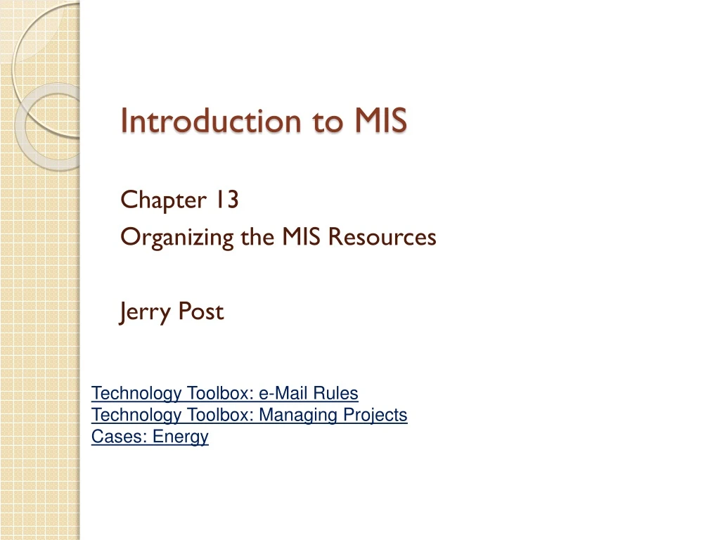 introduction to mis n.