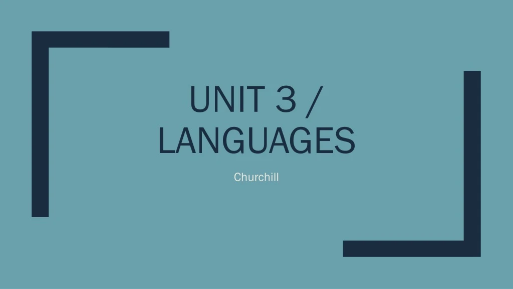 unit 3 languages n.