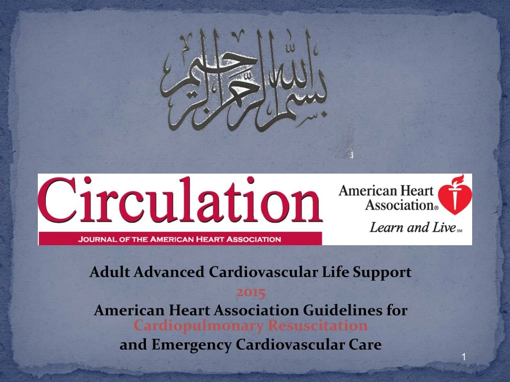 adult advanced cardiovascular life support 2015 n.