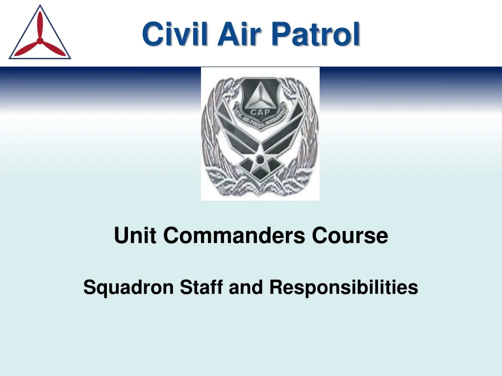 unit commanders course squadron staff and responsibilities n.