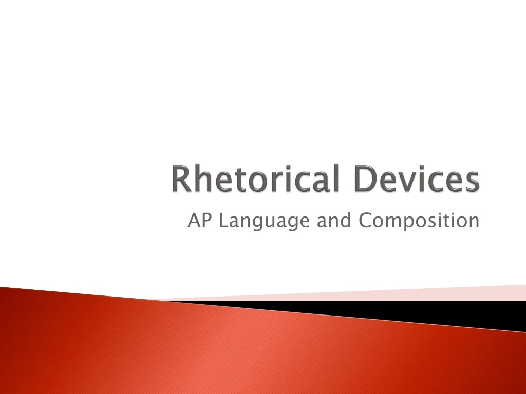 PPT - Rhetorical Devices PowerPoint Presentation, free download - ID ...