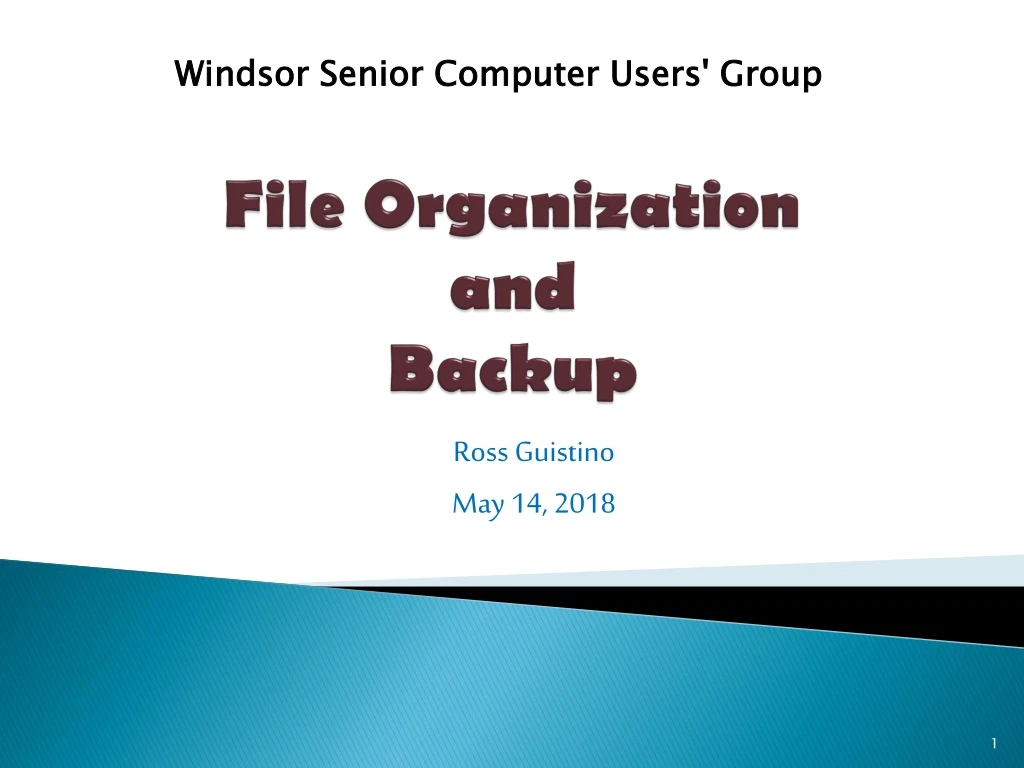 file organization and backup n.