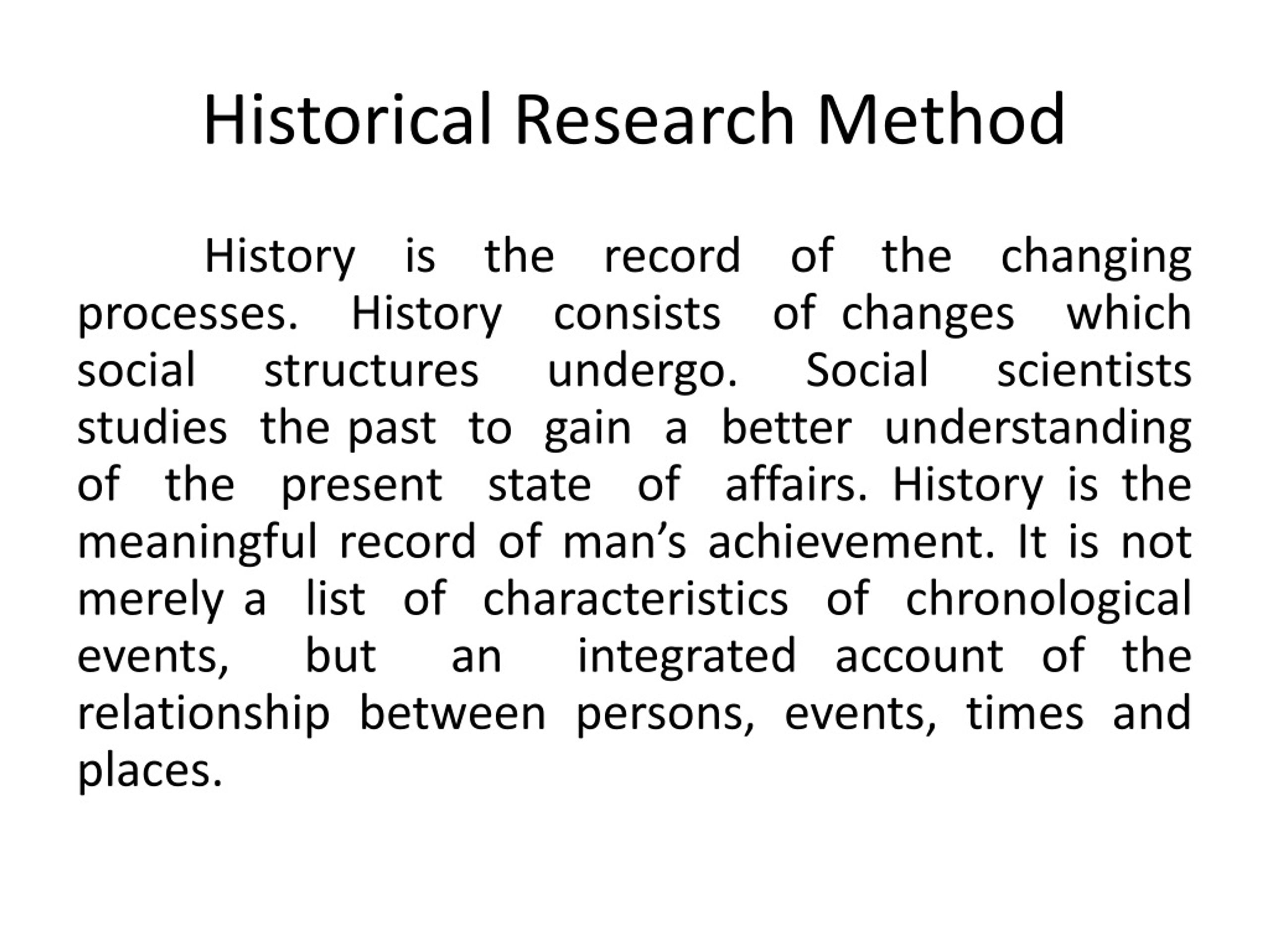 critical method of historical research and writing