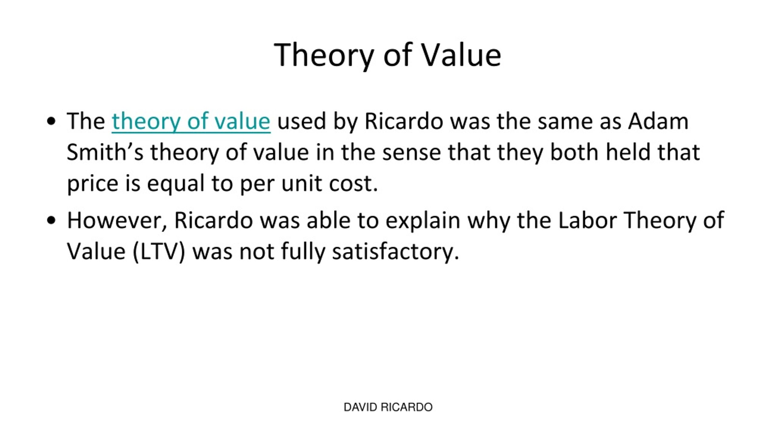 PPT David Ricardo PowerPoint Presentation Free Download ID 8929328