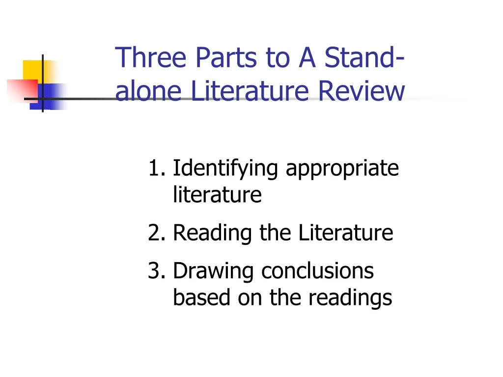 stand alone literature review structure