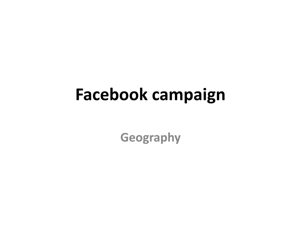 facebook campaign n.