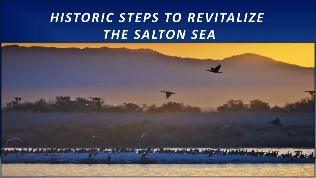 historic steps to revitalize the salton sea n.