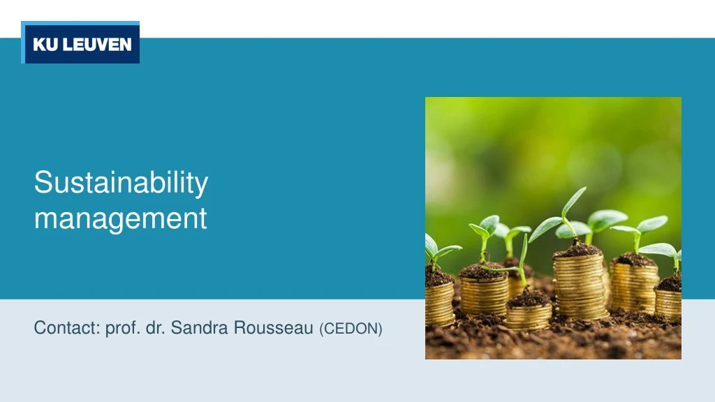 sustainability management n.