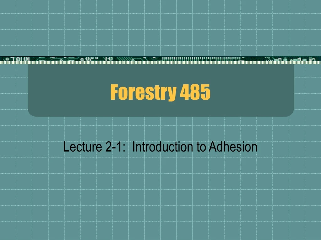 forestry 485 n.