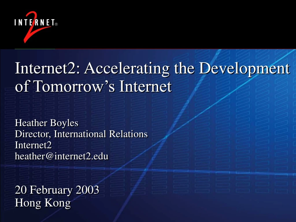 internet2 accelerating the development n.