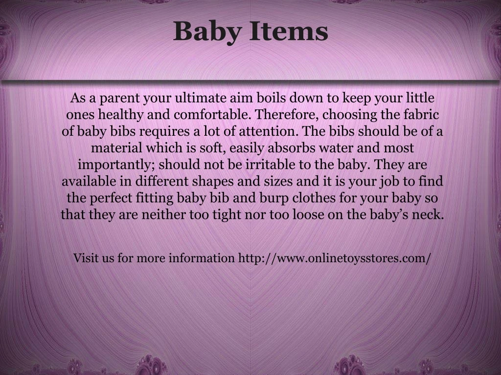 baby items n.