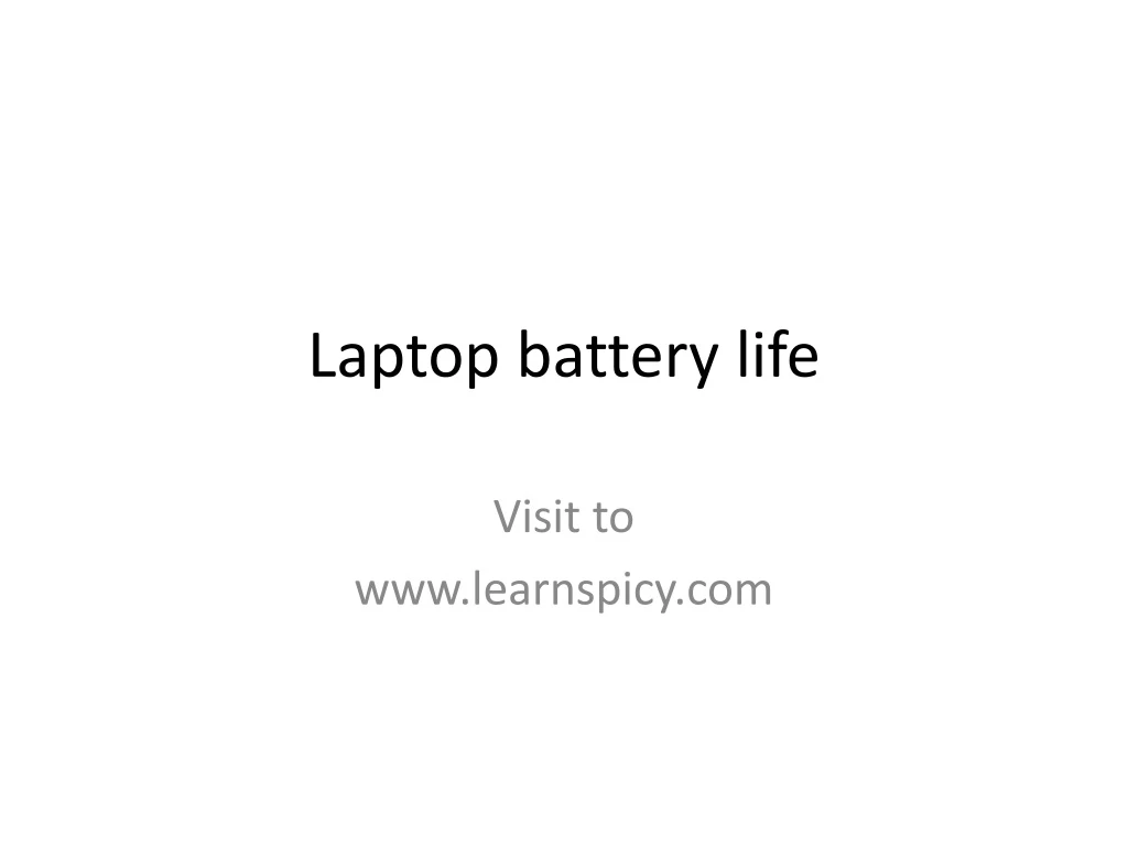 laptop battery life n.