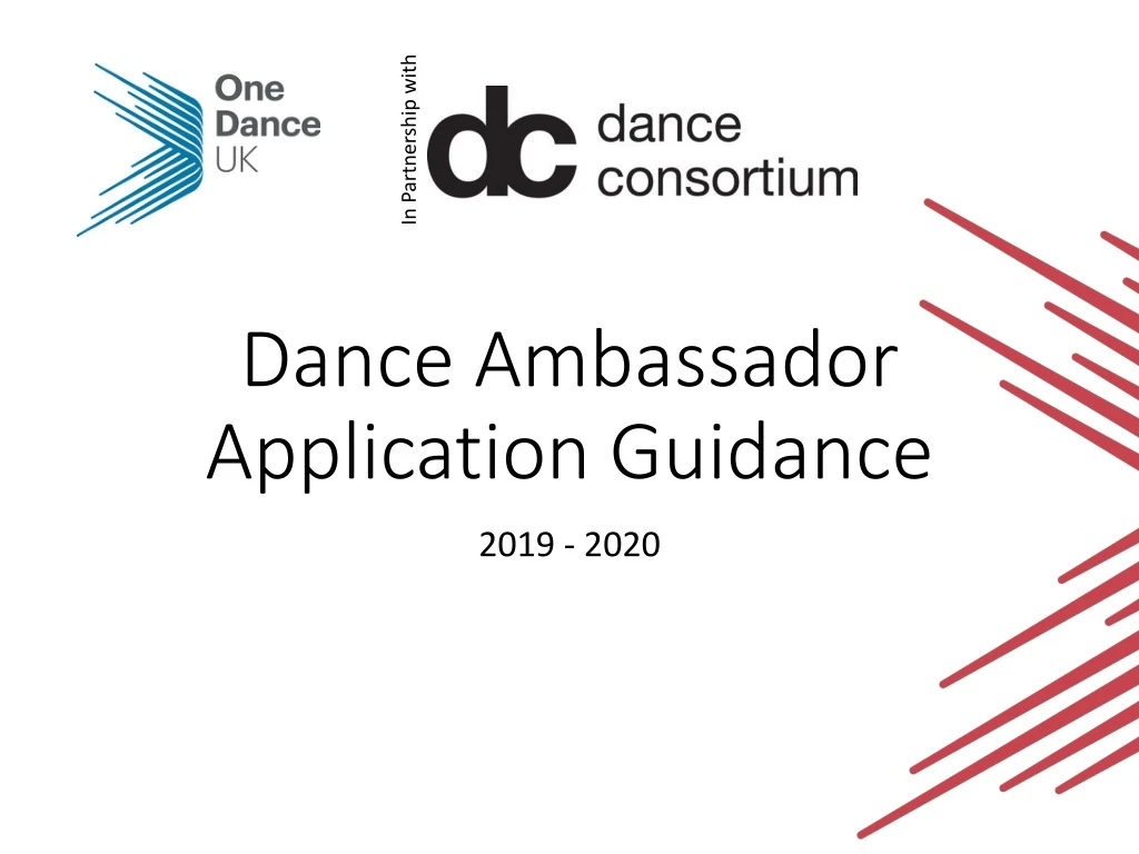 PPT Dance Ambassador Application Guidance PowerPoint Presentation