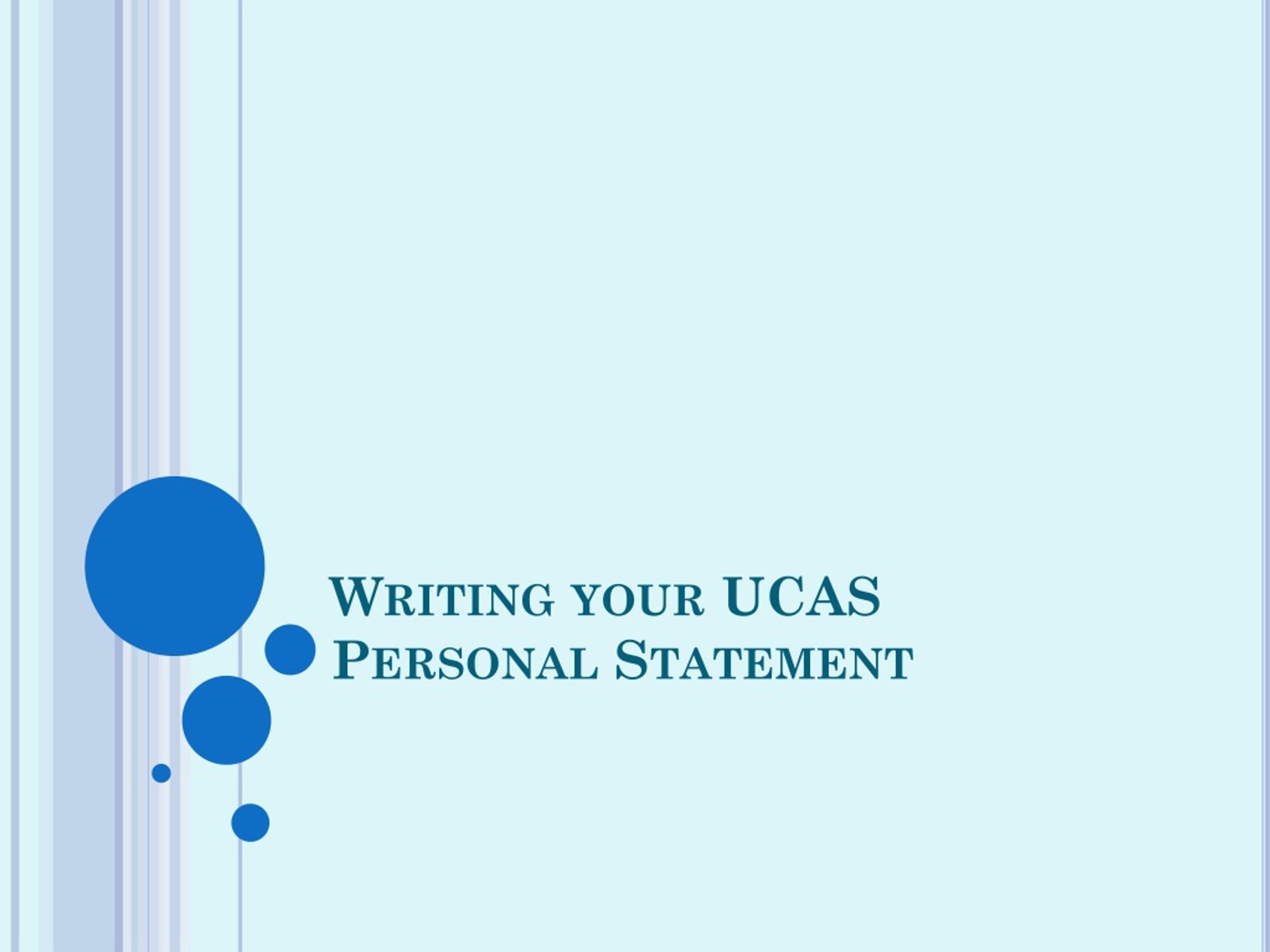 ucas personal statement powerpoint