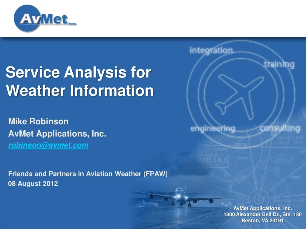 service analysis for weather information n.