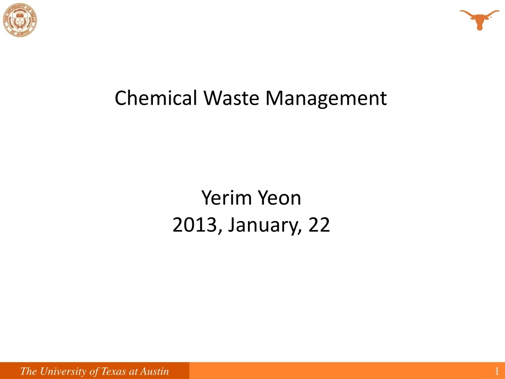 PPT Chemical Waste Management PowerPoint Presentation, free download