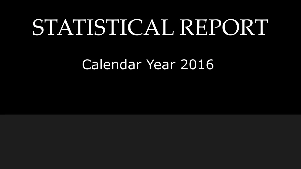 statistical report n.