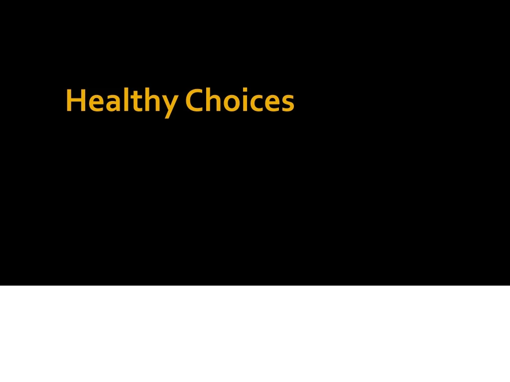 healthy choices n.