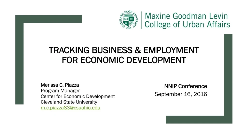 tracking business employment for economic development n.