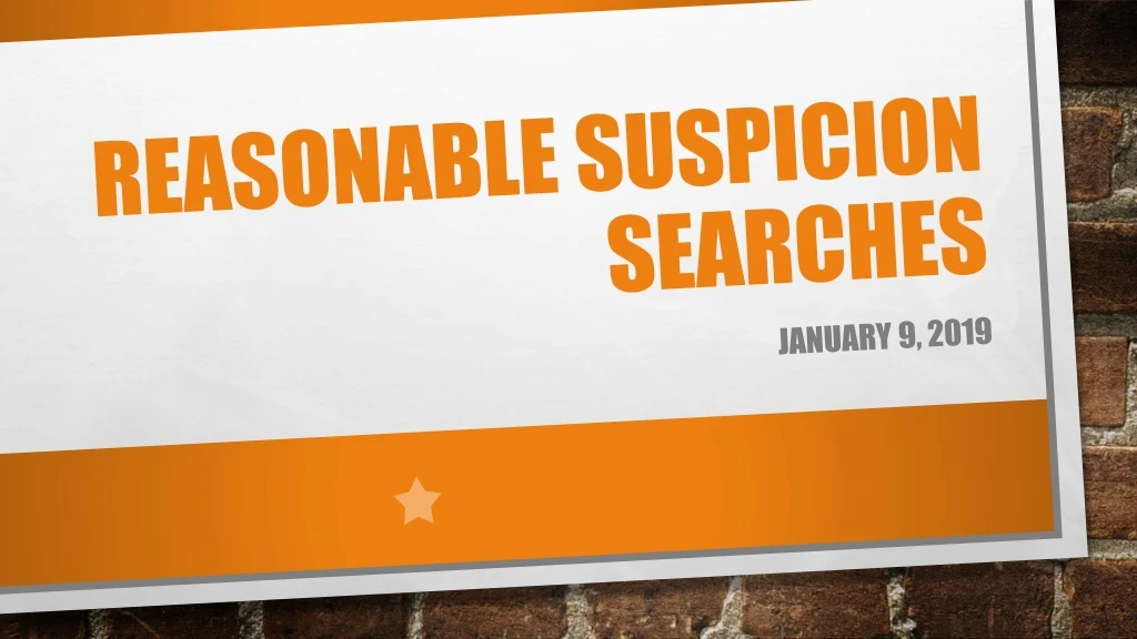 reasonable suspicion searches n.