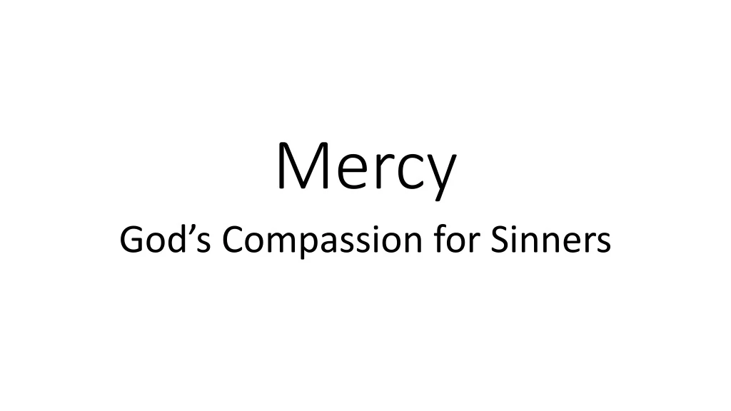 mercy n.