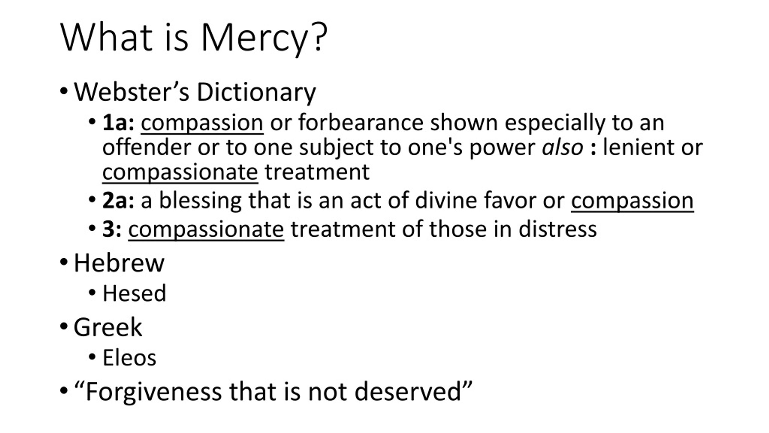 What Is Mercy