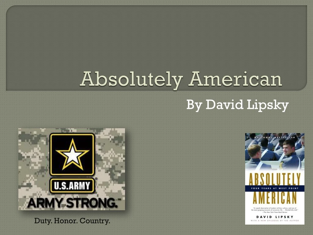 absolutely american n.