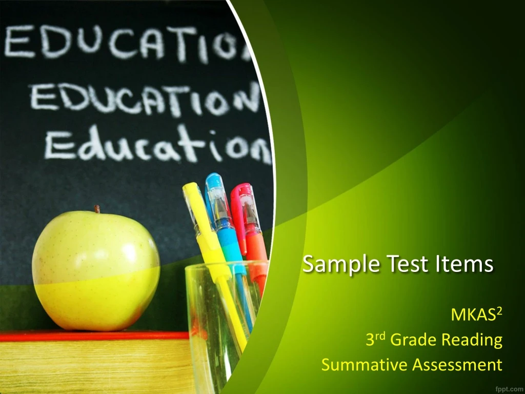 sample test items n.