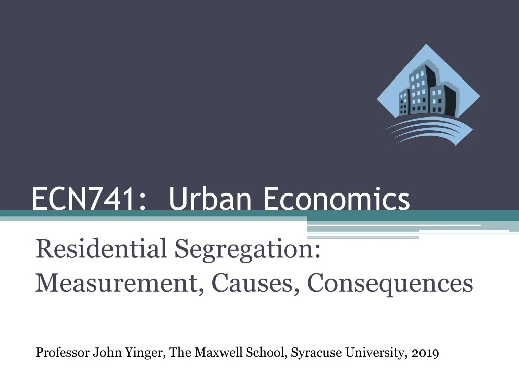 ecn741 urban economics n.