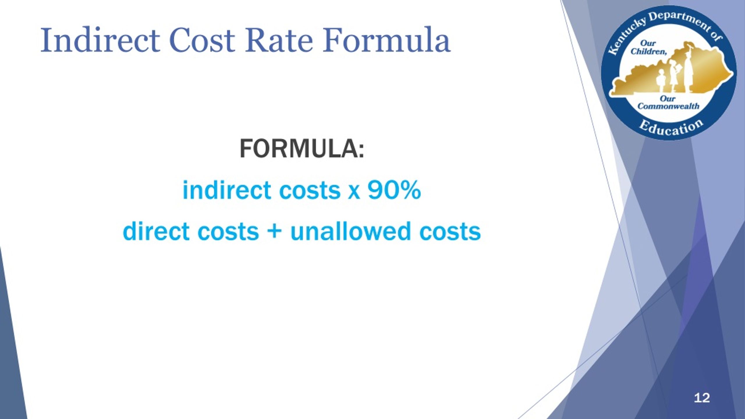 Formula For Calculating Indirect Cost Rates