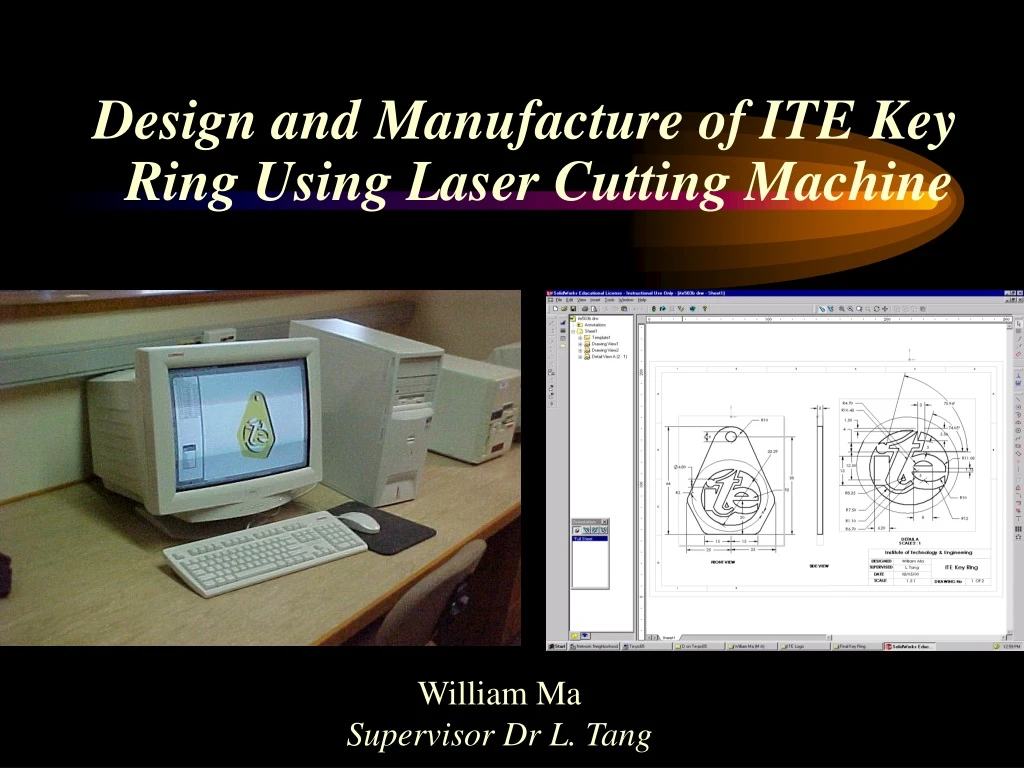 design and manufacture of ite key ring using n.